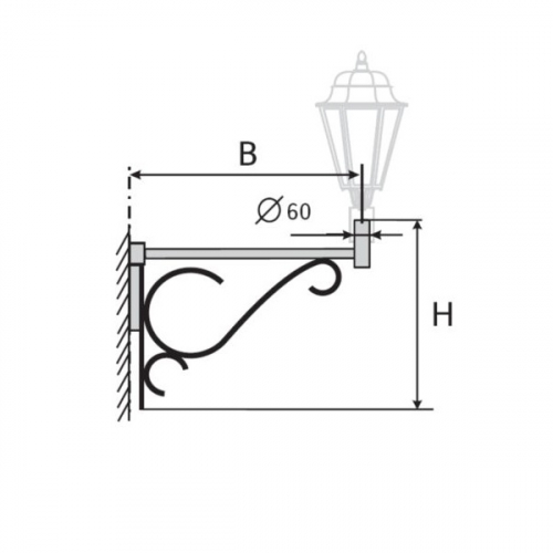 К36-0,6-0,8-12-5 кронштейн однорожковый